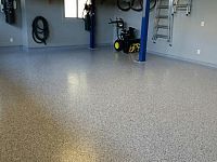 The final step is applying a clear protectant overlay to protect this beautiful floor. Call us for your free estimate and have the garage you've always dreamed of!